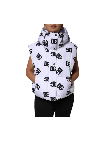 Kurtka puchowa Dolce And Gabbana biała