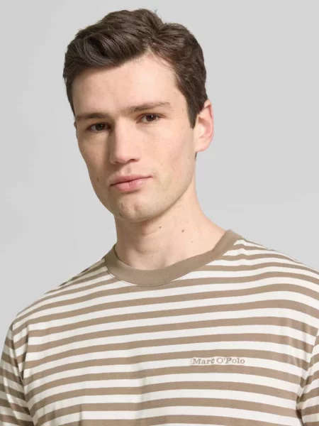 T-shirt o kroju regular fit z czystej bawełny Marc O'polo biała