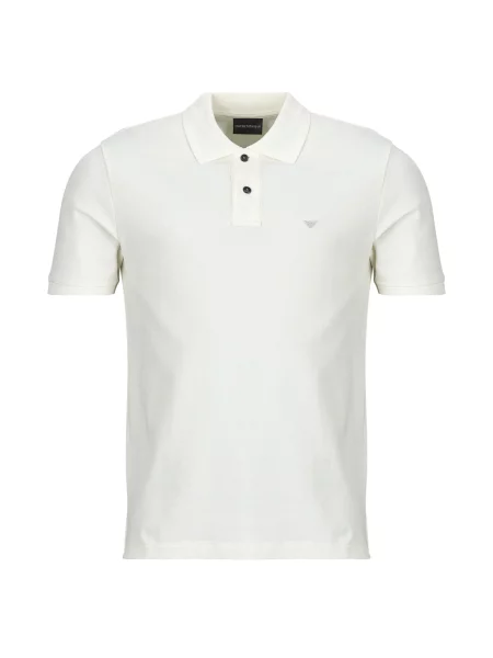 Polo majica Emporio Armani s kratkimi rokavi bela