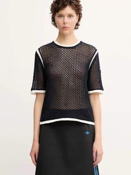 Πλεκτός τοπ Adidas Originals μπλε