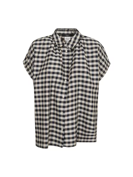 Koszula w kratkę Weekend Max Mara niebieska