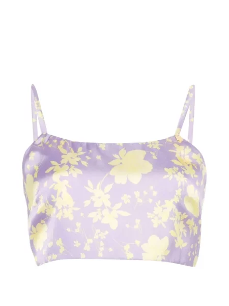 Top Catalina cu model floral cu imagine cu legături violet