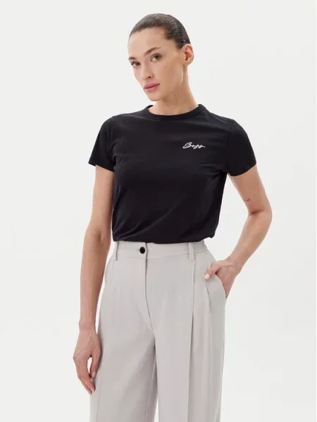 BOSS Majica Slim Fit črna