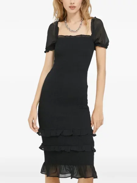 Rochie midi Abercrombie & Fitch până la genunchi de costum negru