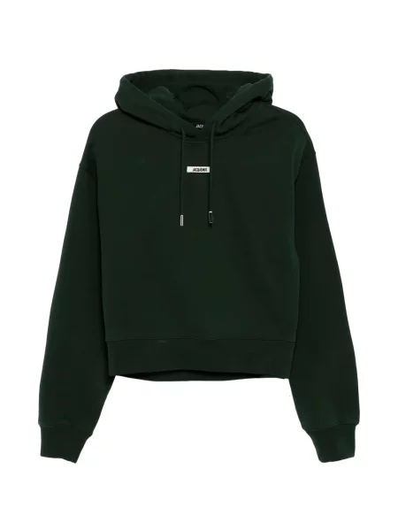 Hanorac cu glugă Jacquemus cu autograf cu cordon verde