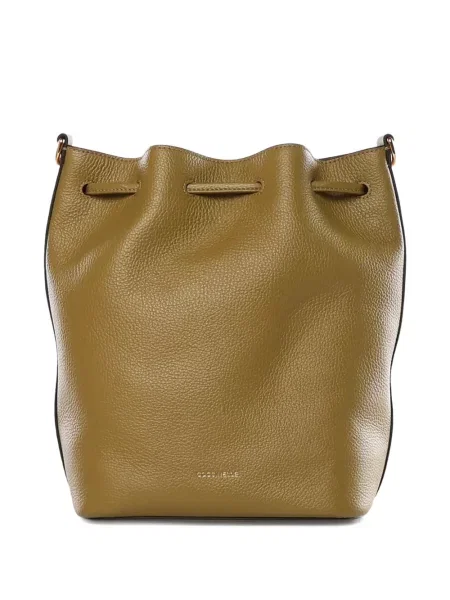 Kožna torbica bucket Coccinelle zelena