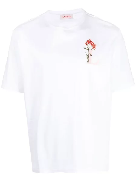 Tricou Lanvin cu model floral alb