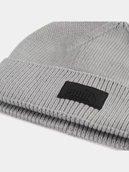 PUMA Ess Elevated Lowcrown Beanie Шапка Унісекс Комбінований верх сірий