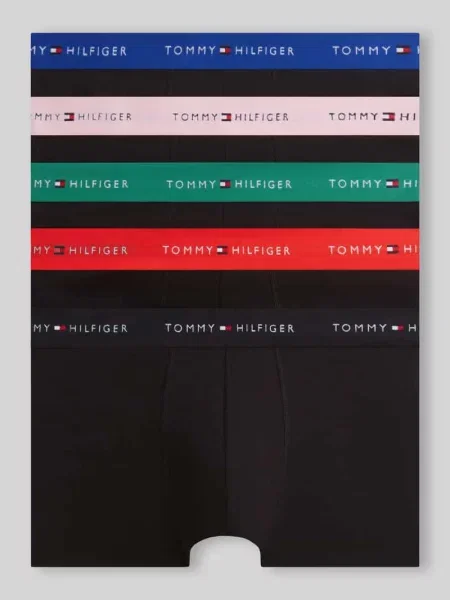Bokserki Tommy Hilfiger Trunk WB 5 pack black/fr red/bon pk/als green/no blue czarne