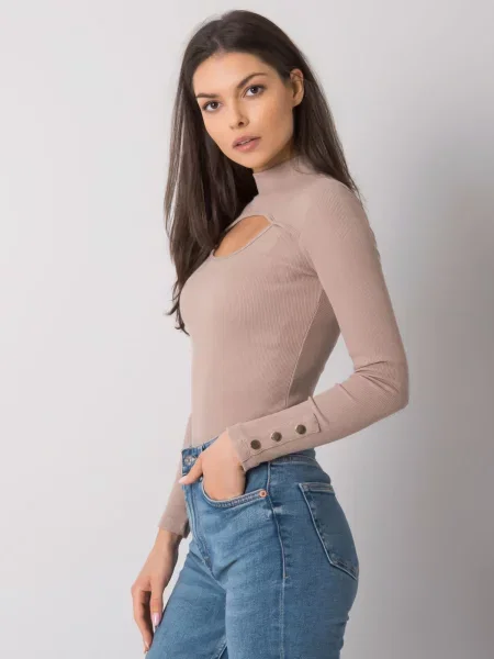 Bluză Fashionhunters bej
