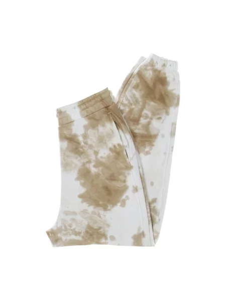 Tie dye spodnie dresowe Karl Kani wiązane beżowe