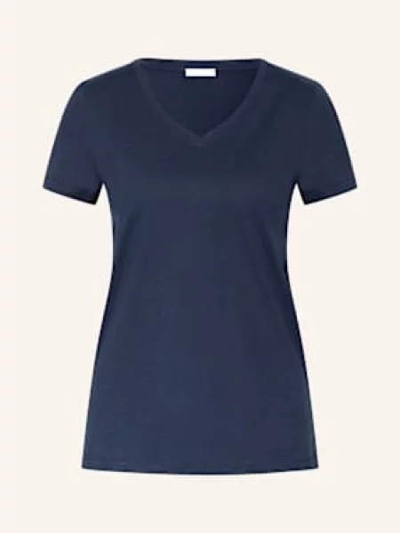 Hanro Koszulka Od Piżamy Sleep & Lounge blau granatowa