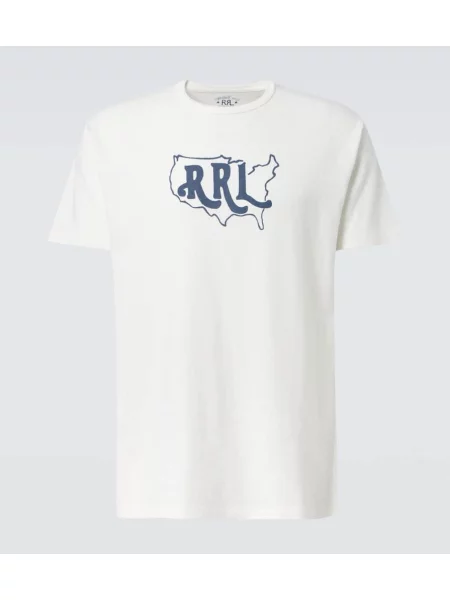 Тениска Rrl с принт бяло