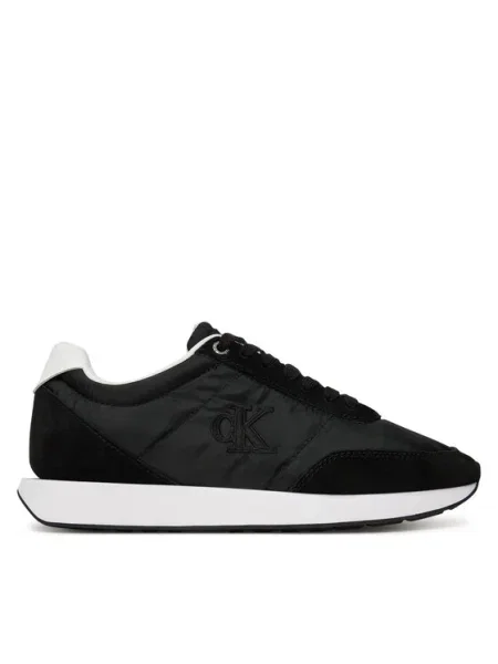 Calvin Klein Sneakersy Retro Runner Lace Up Mg čierna