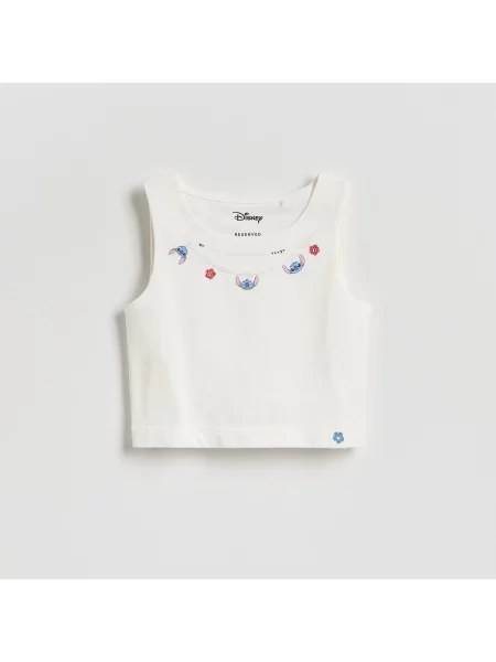Reserved Lilo és Stitch top krémszínű