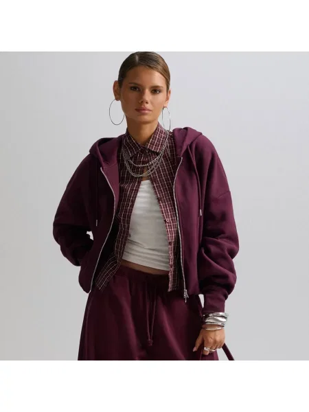 Худи Cropp фиолетовое
