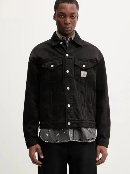 Carhartt WIP jachetă de Everson Trucker Jacket de tranziție oversize maro