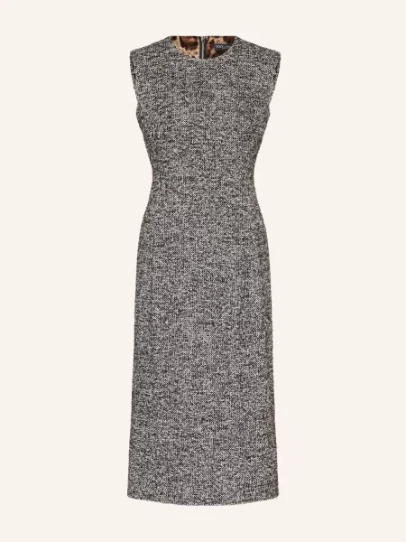 Dolce & Gabbana Tweedové Pouzdrové Šaty šedá