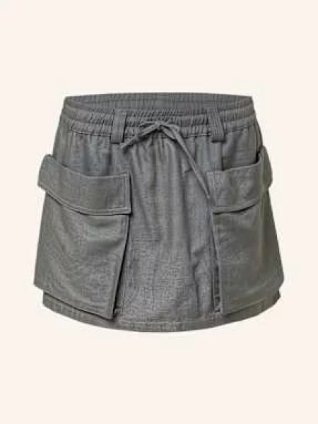 Black Palms Spódnica Bojówka Bobby grau czarna