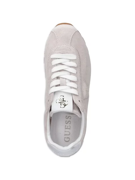 Fűzős szarvasbőr sneaker Guess rózsaszín