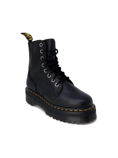 Botki Dr. Martens skórzane na platformie czarne