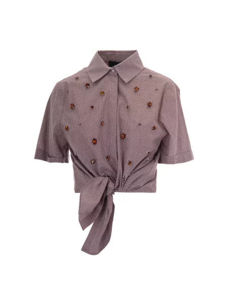 Koszula Liu Jo w kratkę z ćwiekami