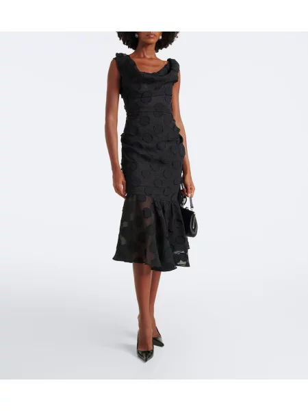 Rochie midi Vivienne Westwood cu volane drapată negru