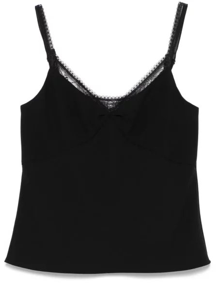 Top Vince din dantelă negru