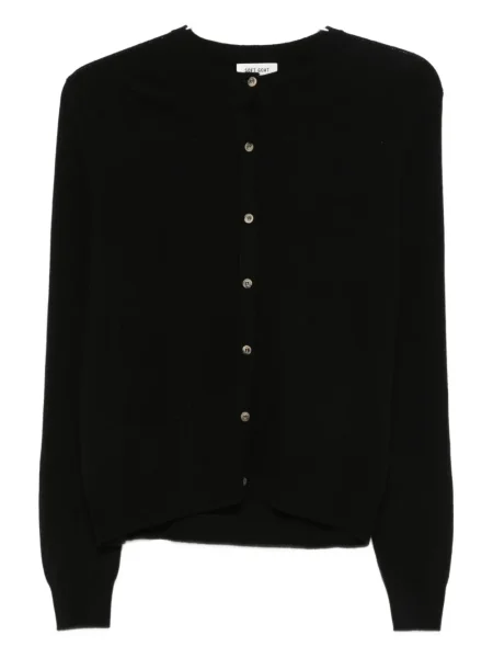 Cardigan Soft Goat tricotate cu decolteu rotund negru