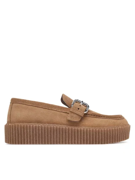 Weekend MaxMara Loafer cipők Wkanavetta | hasított bőr bézs