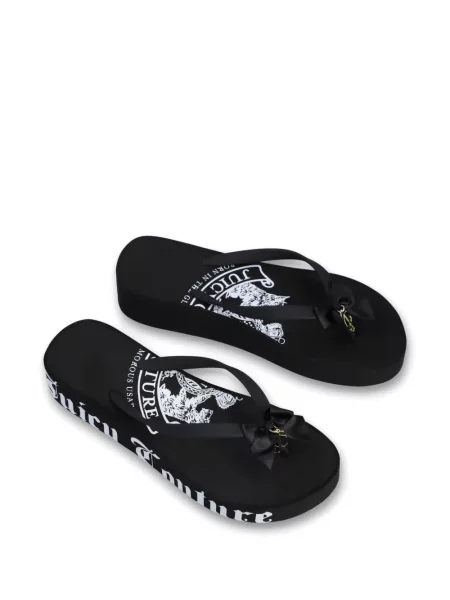 Șlapi Juicy Couture cu pană negru