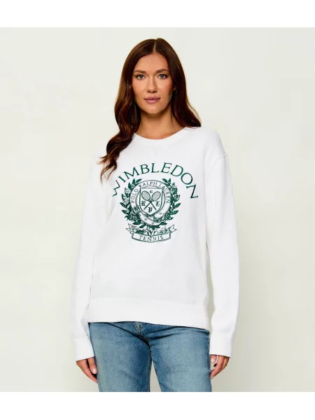 POLO RALPH LAUREN Pulover | polo Ralph Lauren x Wimbledon alb