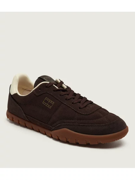 Tommy Jeans Sneakers | piele întoarsă maro