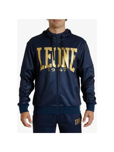 Bluza z kapturem Leone DNA granatowy złoty S niebieska
