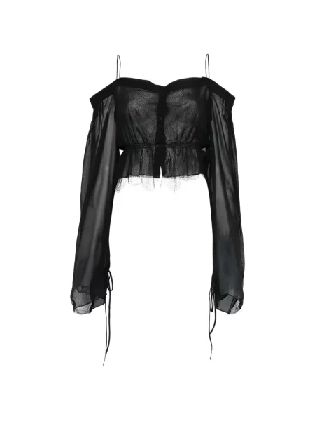 Bluză Isabel Benenato din dantelă negru