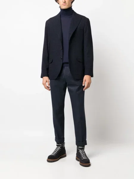 Vilnonis "houndstooth" rašto švarkas Brunello Cucinelli