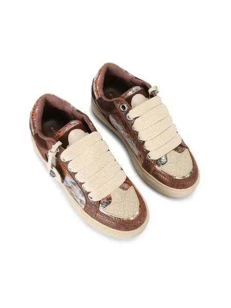 Kurt Geiger London Southbank Tag sneakersy skórzane brązowe