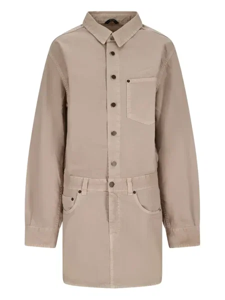 Lniana mała sukienka koszulowa Destin garniturowa