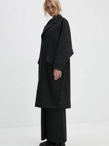 Пальто Maison Margiela перехідне oversize чорний
