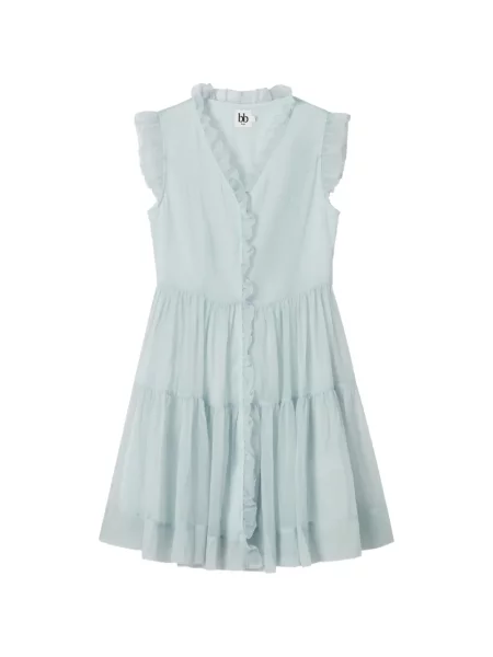 Rochie mini B+ab cu volane albastru