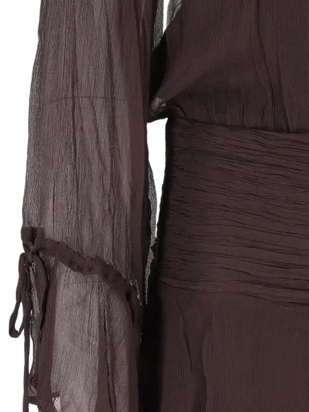 Rochie Staud cu volane maro