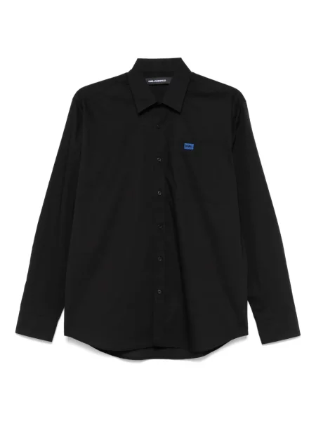 Cămașă Karl Lagerfeld cu broderie negru