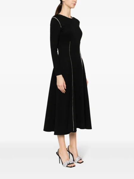 Rochie maxi Nissa de cristal lungă de costum negru
