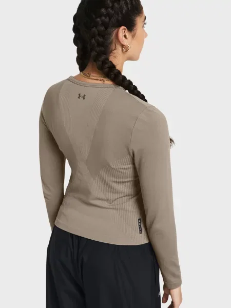 Бесшовный лонгслив Under Armour коричневый