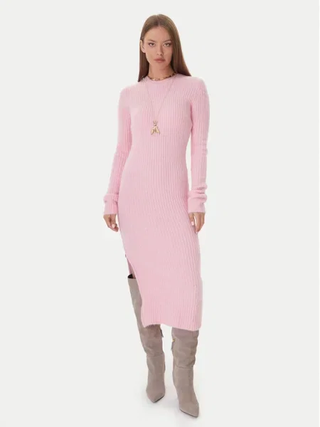 Patrizia Pepe Плетена рокля розов