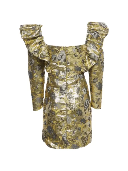 Rochie mini 424 cu model floral din jacard