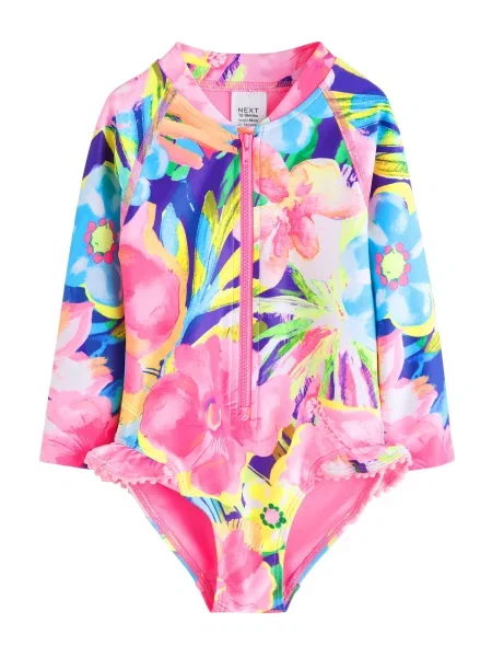 Next Costum de baie întreg / azur / galben / roz albastru