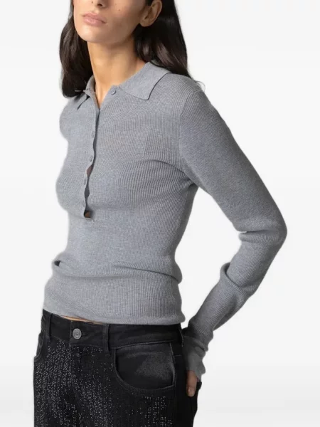 Tricou polo Gaëlle Paris gri