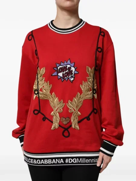 Hanorac Dolce & Gabbana cu paiete roșu