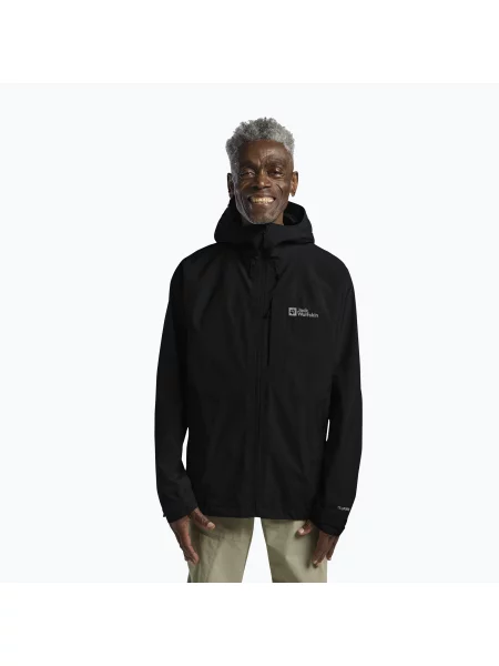 Geacă de ploaie pentru bărbați Jack Wolfskin Tempest 2l negru